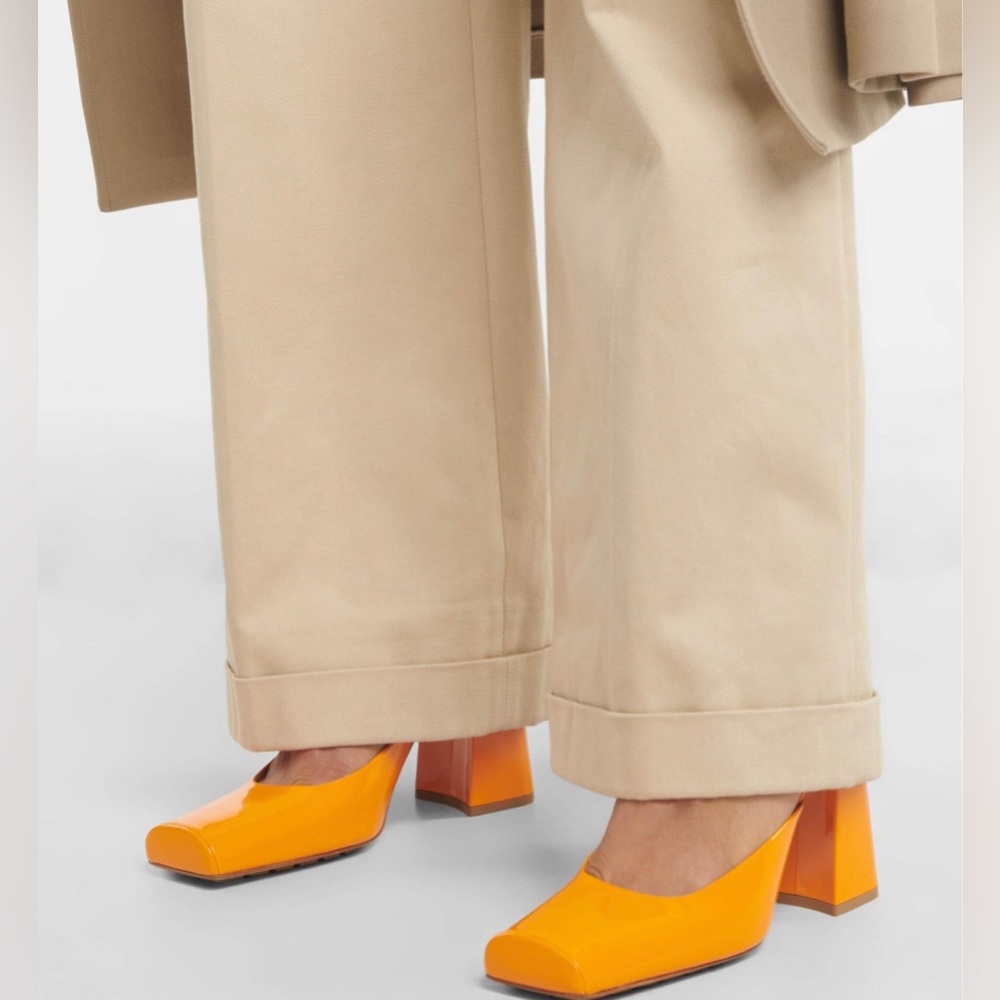 Bottega Veneta Tower Mule Heel Pumps 🧡 Size 38.5